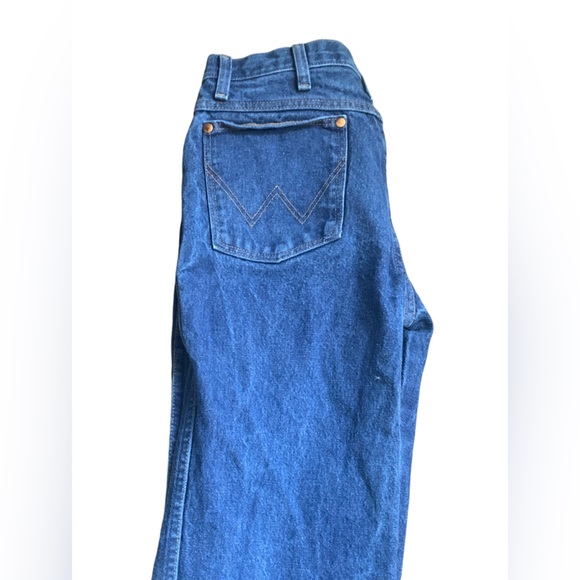 WRANGLERS Mens 936DEN Straight Leg Slim Fit Rough Blue Jeans 31 X 30 EUC - Picture 6 of 12